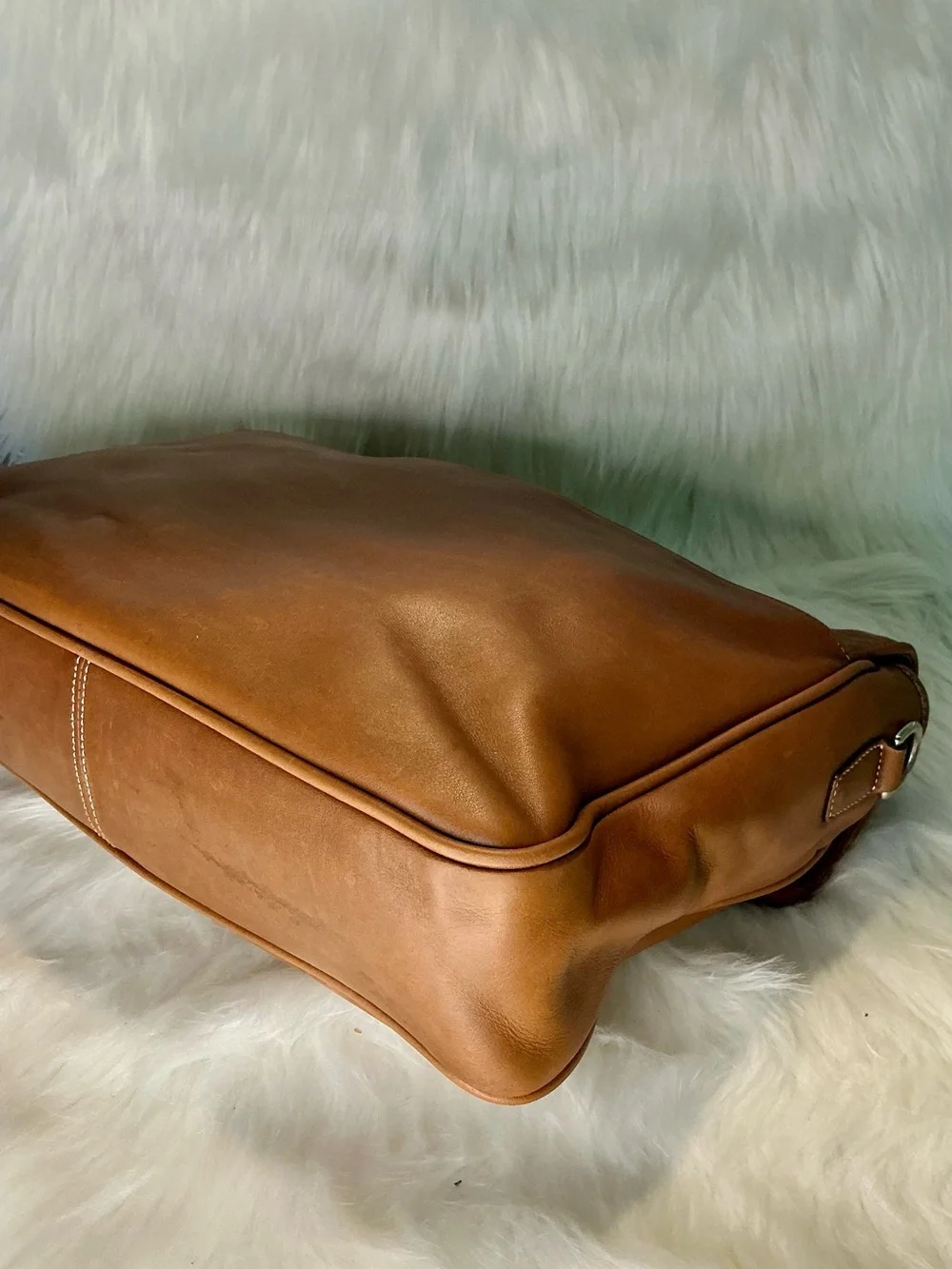 Coach Brown Leather Satchel with Detachable Strap